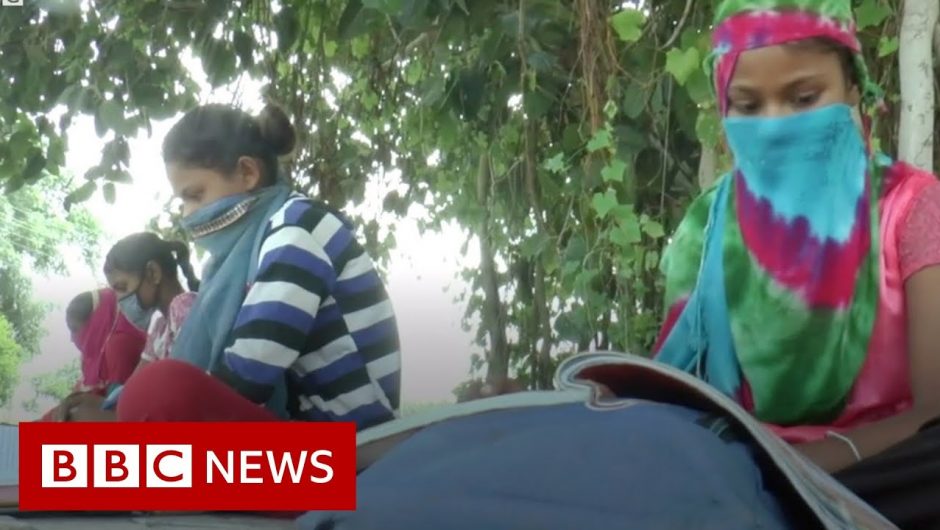 India's 'loudspeaker and motorbike schools' beat Covid fears – BBC News