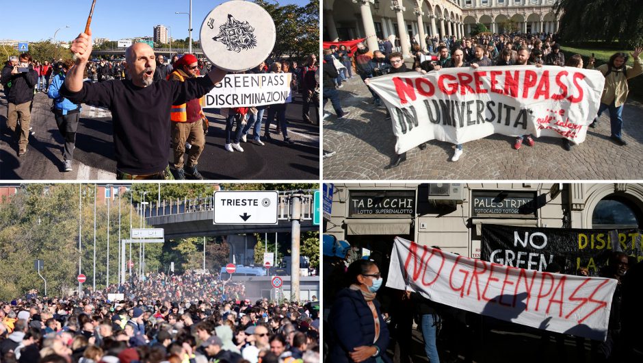 Protests erupt in Italy over COVID-19 mandates