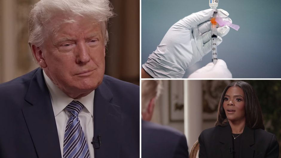 Donald Trump defends COVID-19 vaccines during Candace Owens interview