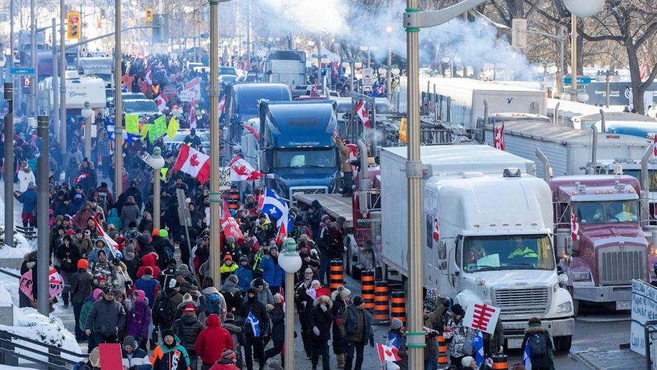 Justin Trudeau was moved to a secret location as thousands in Canada protest COVID-19 vaccine mandates for truckers and other restrictions