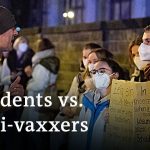 Medical students confront COVID-protesters in Germany